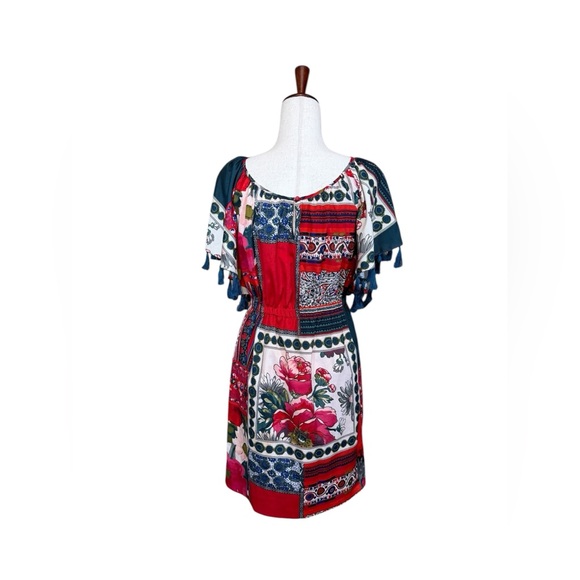 Anthropologie Vanessa Virginia Persian Rose Patchwork Dress Size XS #1970 - Picture 3 of 8